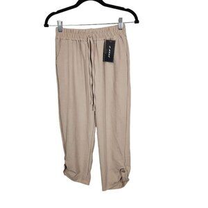 NWT Nadine West C-Mode Casual Pull on‎ Pants in Tan - Size Small